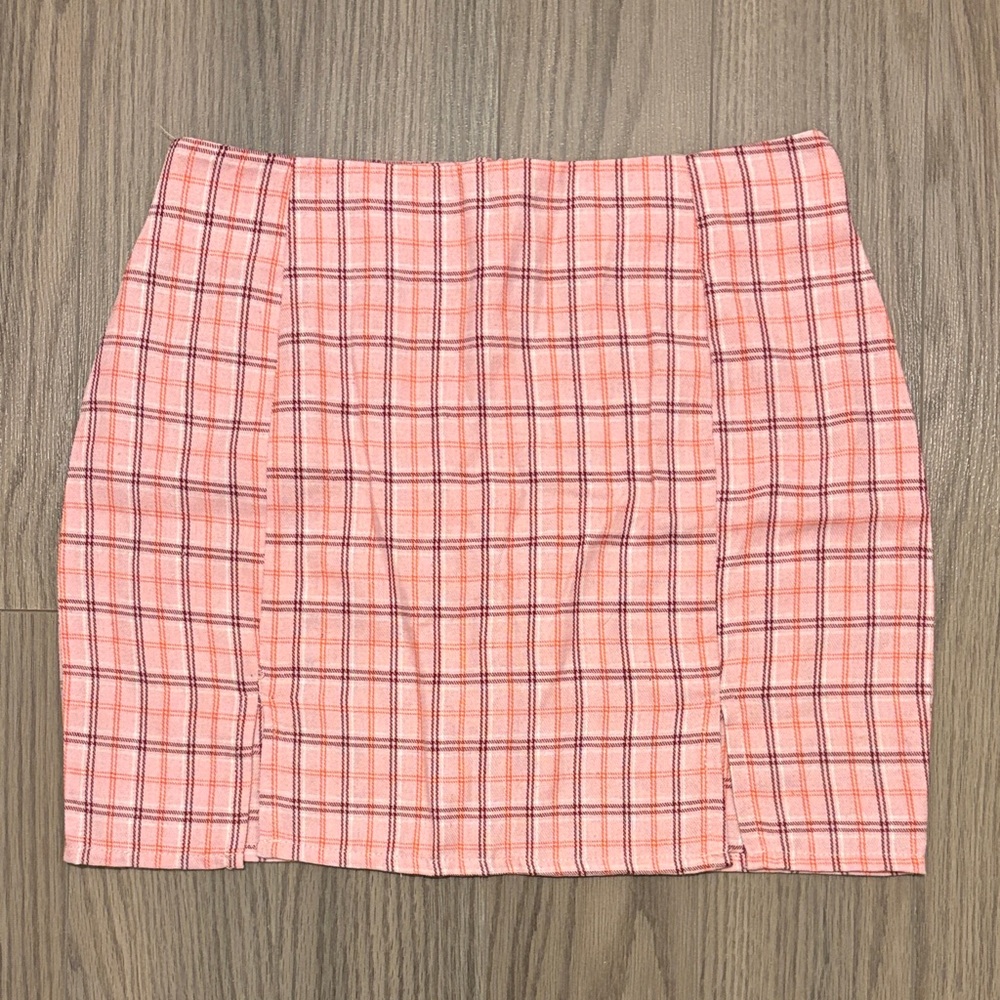Plaid Pink Mini Skirt